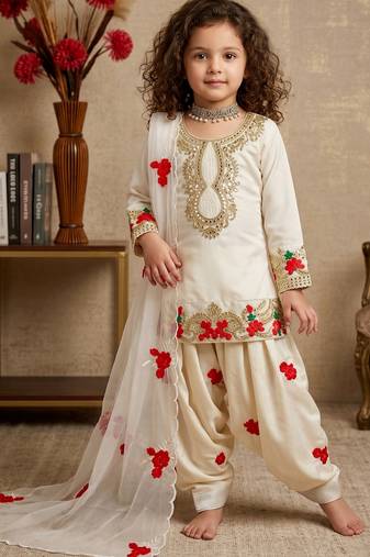 white pure heavy natural crepe salwar suit set with heavy embroidery sequence work - designer party wear