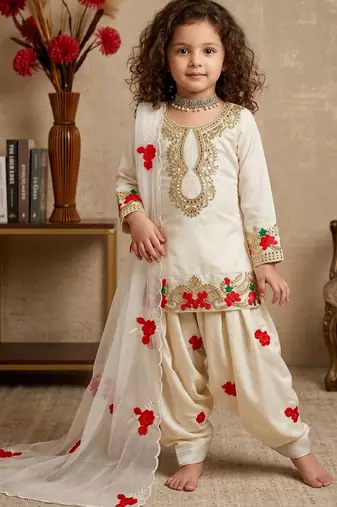 white pure heavy natural crepe salwar suit set with heavy embroidery sequence work - designer party wear