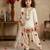 white pure heavy natural crepe salwar suit set with heavy embroidery sequence work - designer party wear