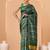 Green woven art silk traditional saree with blouse piece