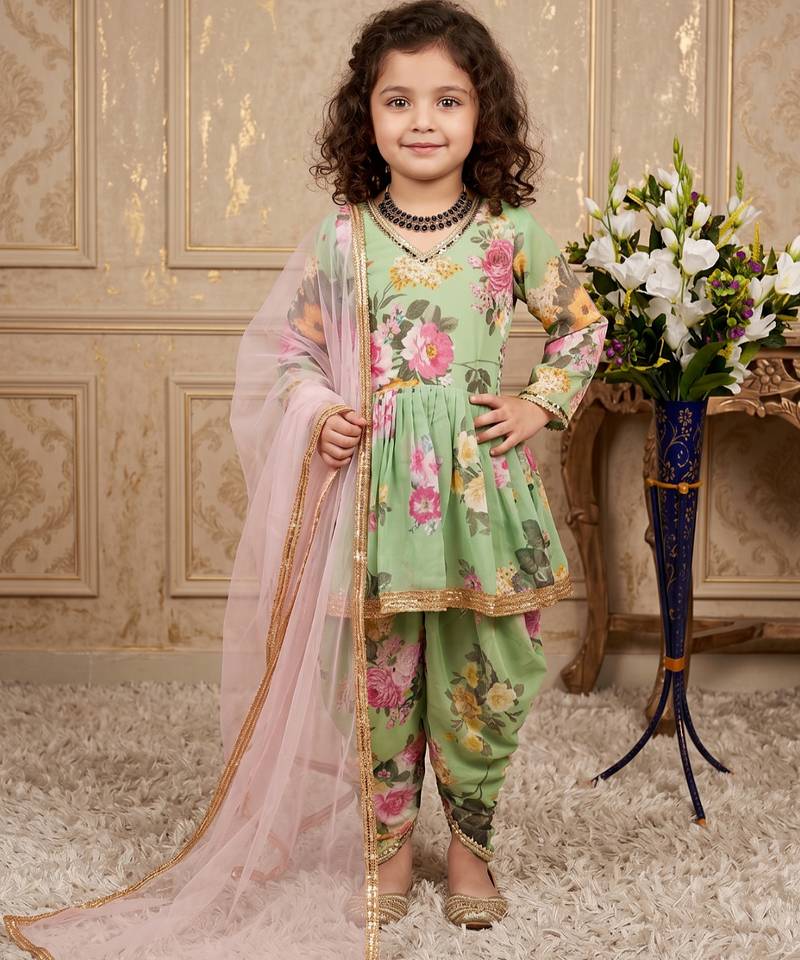 pista heavy fox georgette salwar suit set with digital print work with less - designer party wear
