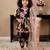 black heavy fox georgette salwar suit set with digital print work with less - designer party wear
