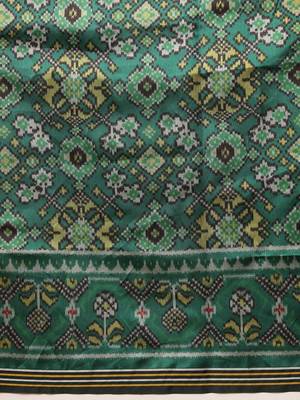 Green woven art silk traditional saree with blouse piece 5