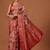Red woven art silk traditional saree with blouse piece