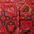 Red printed silk cotton ethnic saree with blouse piece