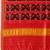 Navy blue printed silk cotton ethnic saree with blouse piece