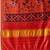 Red printed silk cotton ethnic saree with blouse piece