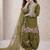 mehendi green pure heavy natural crepe salwar suit set with heavy embroidery sequence work - designer party wear