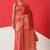 Red woven art silk traditional saree with blouse piece