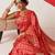 Red woven art silk traditional saree with blouse piece