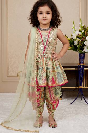 Multi heavy chinon silk salwar suit set with digital print with embroidered sequence work - designer party wear