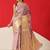 Lavender printed tissue traditional saree with blouse piece