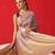 Lavender printed tissue traditional saree with blouse piece