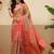 Multicolor printed tissue traditional saree with blouse piece