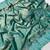 Sky blue color fendy satin space silk blend solid diamond siroski work saree with un-stitched blouse