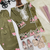 mehendi green pure heavy natural crepe salwar suit set with heavy embroidery sequence work - designer party wear