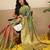 Multicolor printed tissue traditional saree with blouse piece