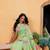 Green woven pure cotton ethnic saree with blouse piece