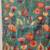 Teal printed silk cotton ethnic saree with blouse piece