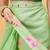 Green woven pure cotton ethnic saree with blouse piece
