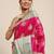 Pink woven cotton blend traditional saree with blouse piece