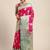 Pink woven cotton blend traditional saree with blouse piece
