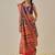 Multicolor woven art silk traditional saree with blouse piece