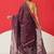 Purple woven cotton blend traditional saree with blouse piece