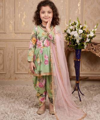 pista heavy fox georgette salwar suit set with digital print work with less - designer party wear 2