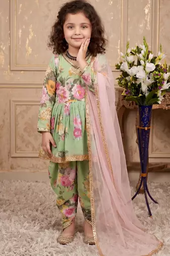 pista heavy fox georgette salwar suit set with digital print work with less - designer party wear