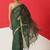 Green woven cotton blend traditional saree with blouse piece