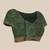 Green woven cotton blend traditional saree with blouse piece