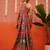 Red printed silk blend ethnic saree with blouse piece