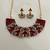 The crimson bloom kundan necklace & earring set