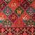 Red printed silk blend ethnic saree with blouse piece