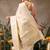 Off white woven silk blend ethnic saree with blouse piece