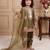 mehendi green pure heavy natural crepe salwar suit set with heavy embroidery sequence work - designer party wear
