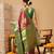 Pink printed tissue traditional saree with blouse piece
