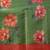 Green printed tissue traditional saree with blouse piece
