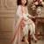 cream heavy dull satin salwar suit set with embroidery work with real mirrors work with heavy less - designer party wear