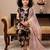 black heavy fox georgette salwar suit set with digital print work with less - designer party wear