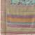 Blue printed cotton blend ethnic saree with blouse piece
