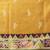 Yellow printed silk blend ethnic saree with blouse piece
