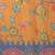 Mustard printed silk cotton ethnic saree with blouse piece