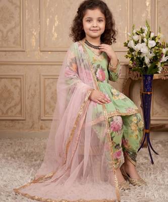 pista heavy fox georgette salwar suit set with digital print work with less - designer party wear 3