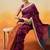 Purple woven pure cotton ethnic saree with blouse piece