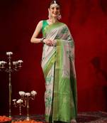 Mauve printed art silk ethnic saree with blouse piece