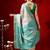 Beige printed art silk ethnic saree with blouse piece