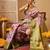Pink printed tissue traditional saree with blouse piece