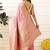 Pink woven art silk traditional saree with blouse piece
